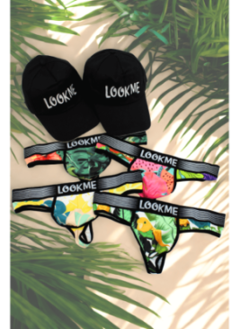 Pack 4 Strings Homme LM2402-57 LOOKME + 2 Casquettes Offertes